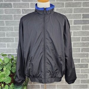 Vintage Sun Mountain Mens XL Black‎ Full Zip Golf Windbreaker Jacket Lightweight
